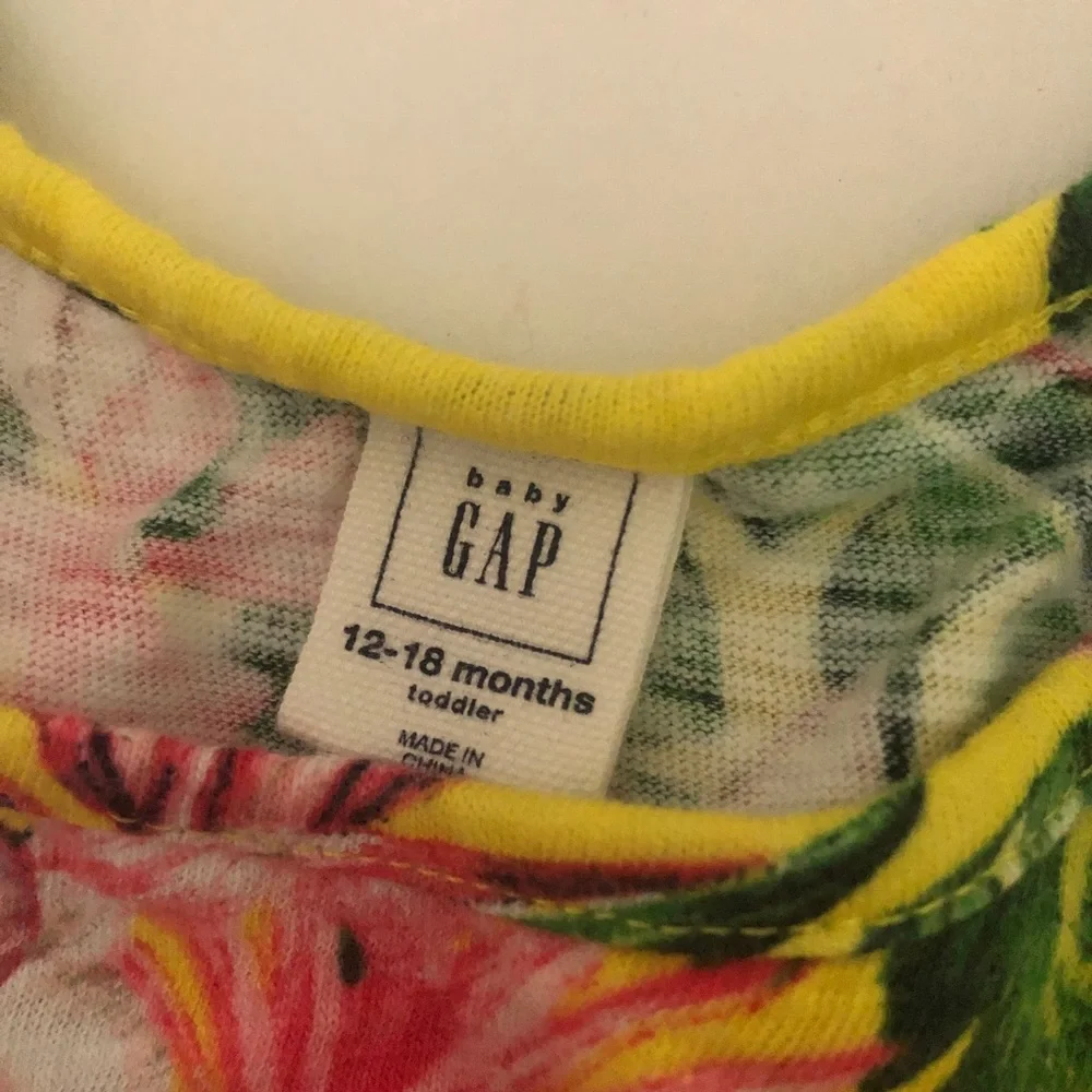Baby GAP Tropical floral chambray dress